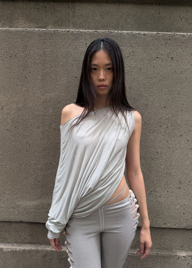 Draped Asymmetric Top - Stone