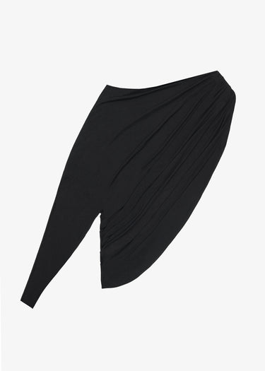 Draped Asymmetric Top - Black