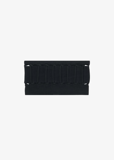 Knotted Knit Crop Top - Black
