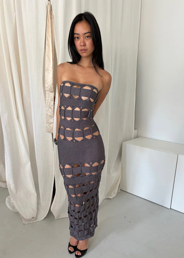 Knotted Knit Column Maxi